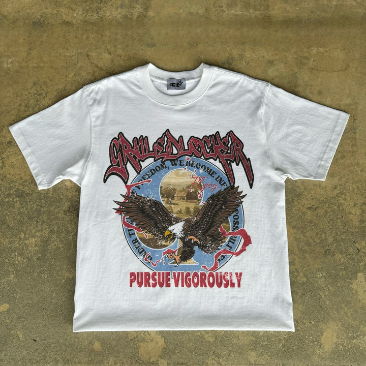 "Vintage Eagle Tee" (White)