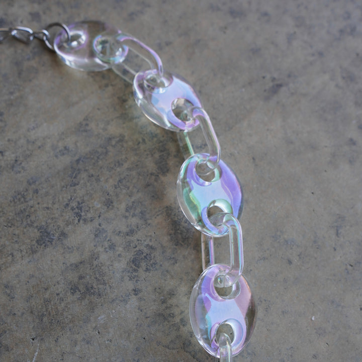 Opal Cross Link Necklace