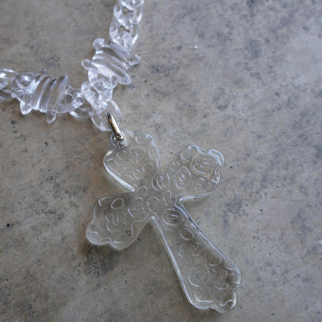 Barbed Cross Link Necklace