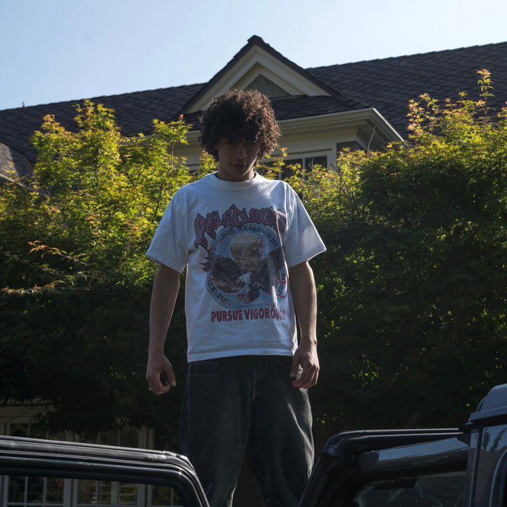 "Vintage Eagle Tee" (White)