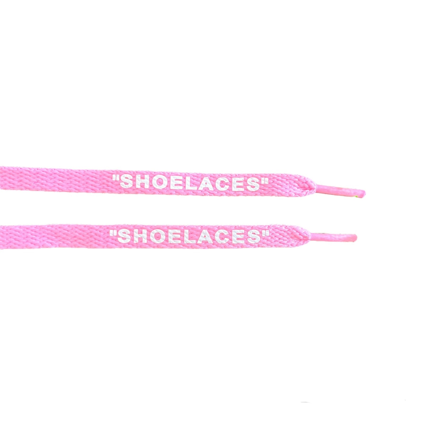 Pink off 2025 white shoelaces